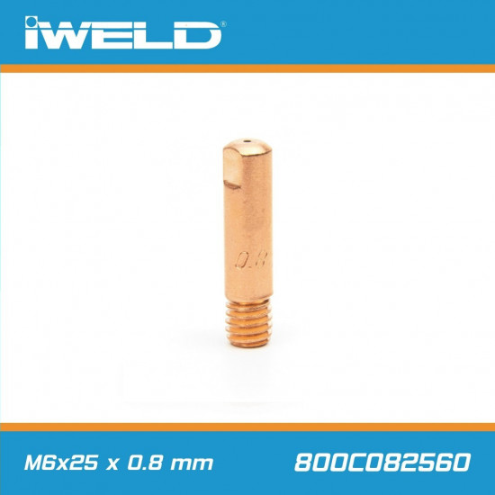 CO áramátadó fúvóka normál M6x25 x 0,8 mm - Iweld (800C082560)